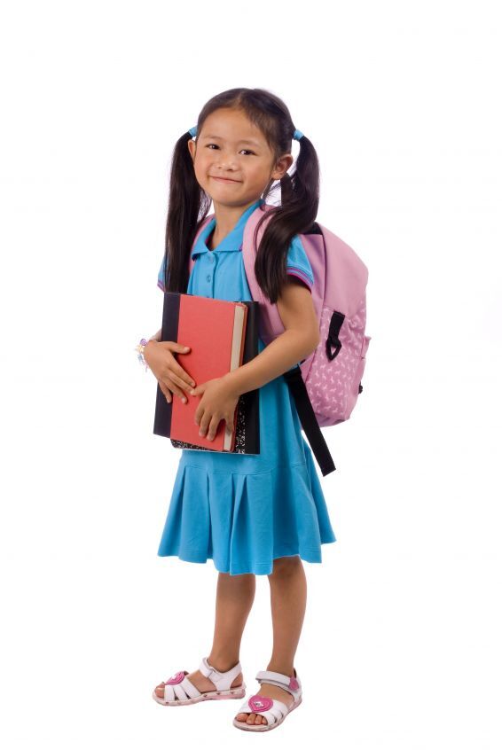 little girl ready for school