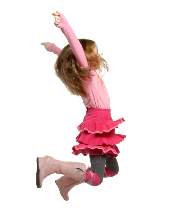 child jumping in the air