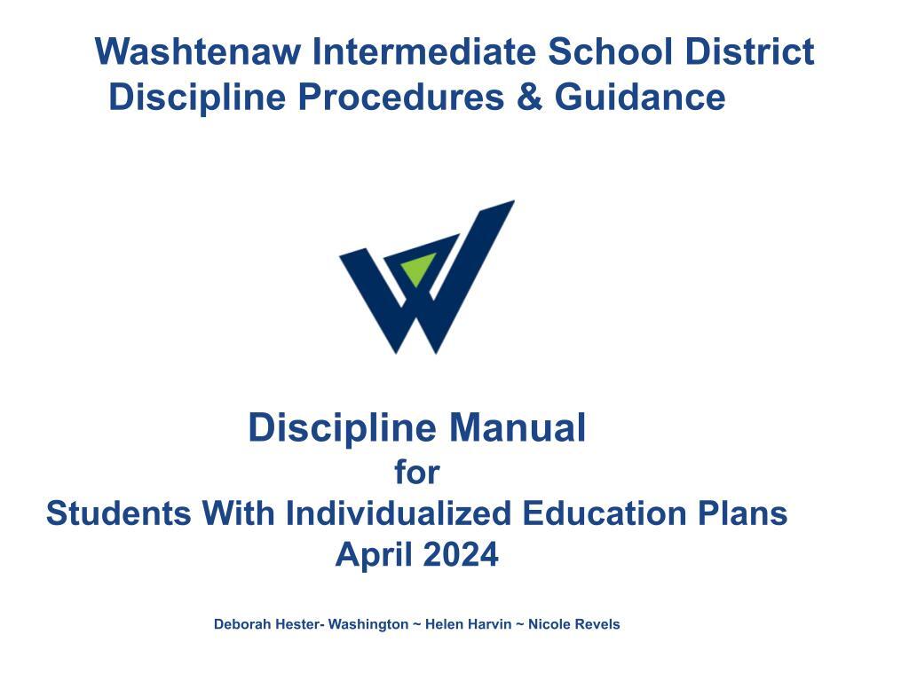 Discipline Procedures & Guidance - link to google document
