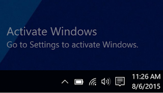 Activate windows warning